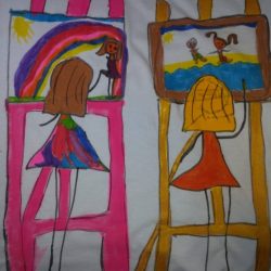Mariana-e-Sandra-pintando-juntas
